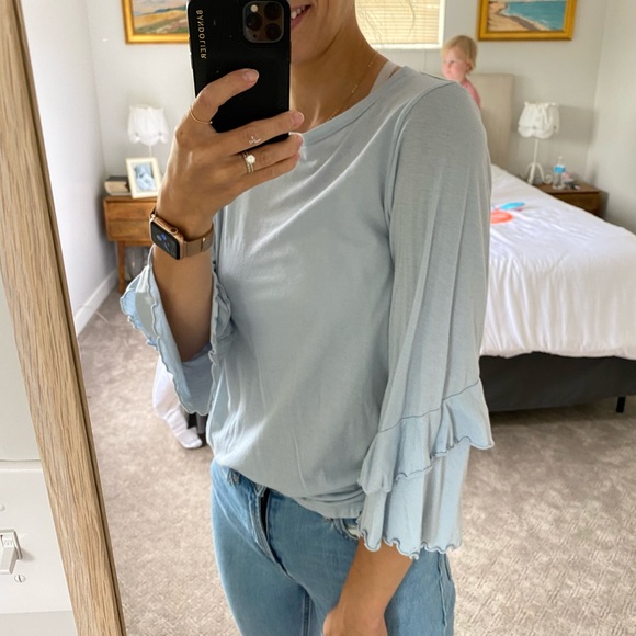Anthropologie Tops - Anthropologie light blue shirt